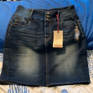 Knit denim pencil skirt NWT